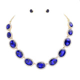 Oval Stone Link Evening Necklace by Madeline Love