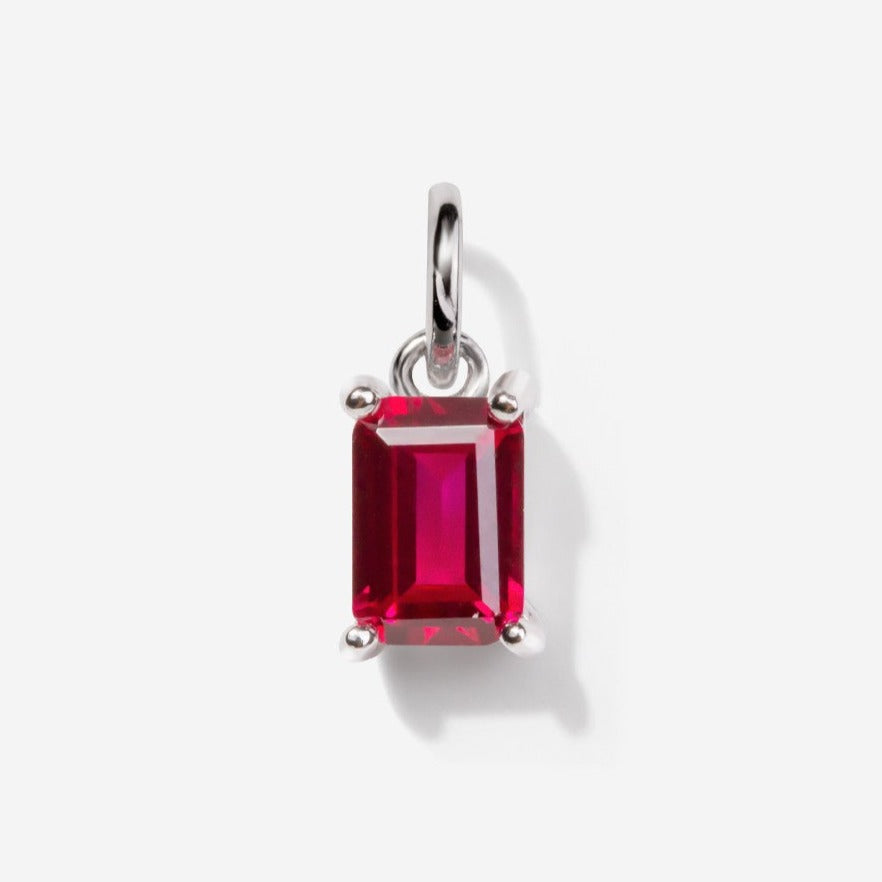 Ruby Silver Charm by Little Sky Stone