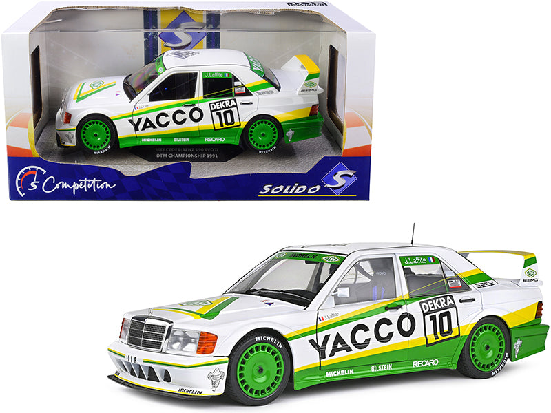 Mercedes Benz 190 EVO II #10 Jacques Laffite "Yacco" DTM Deutsche Tourenwagen Masters (1991) "Competition" Series 1/18 Diecast Model Car by Solido