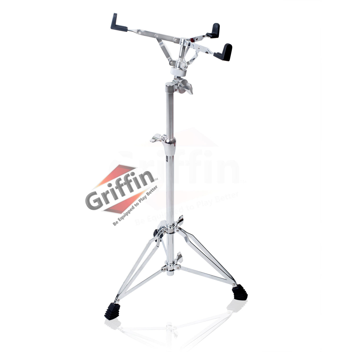 Extended Height Snare Drum Stand by GRIFFIN - Tall Adjustable Height Snare Stand For Practice Pad by GeekStands.com