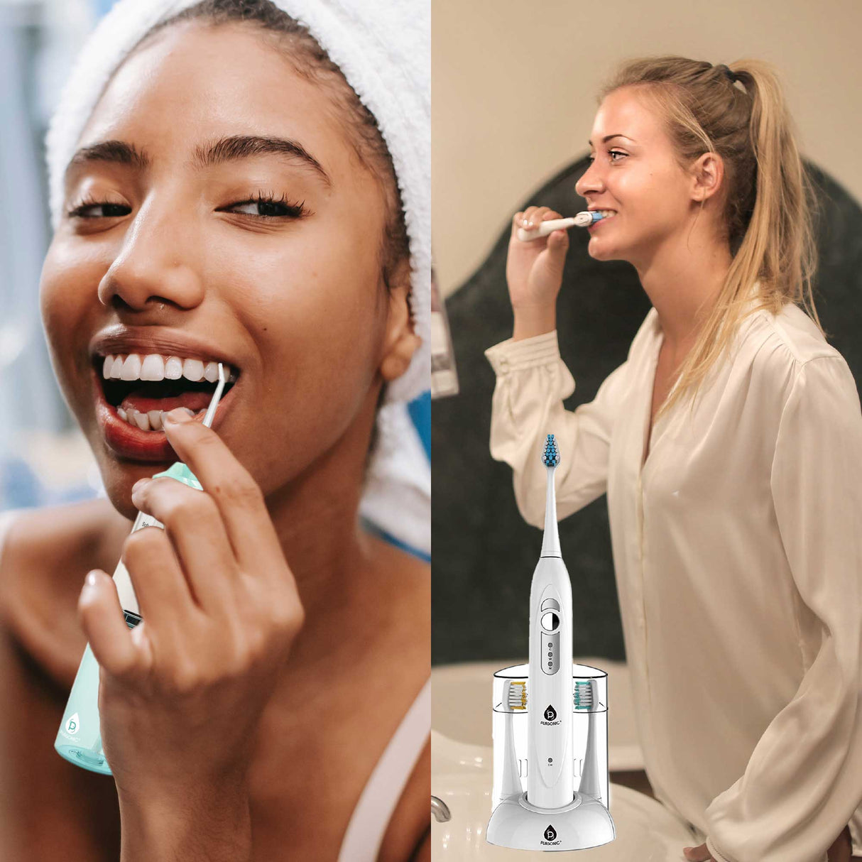 Pursonic Rechargeable Toothbrush & Water Flosser Duo with Multi-Year Supply by Pursonic