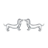 Elegant Dachshund Sterling Silver Ring & Earring by Dach Everywhere