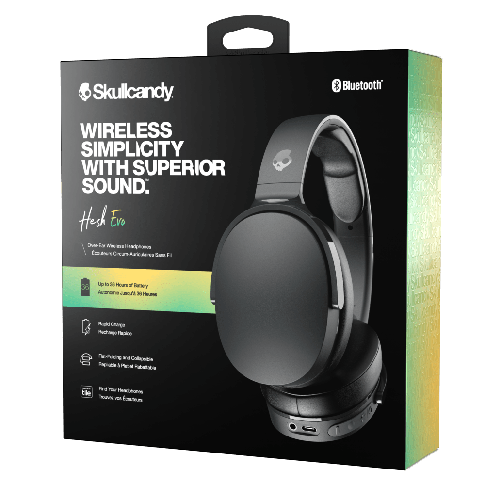 Skullcandy Hesh Evo Wireless Over Ear Headphones Black by Skullcandy