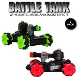 Contixo SC6 RC Remote Control Combat Battle Tank 1:24 Scale - 2 Pack by Contixo