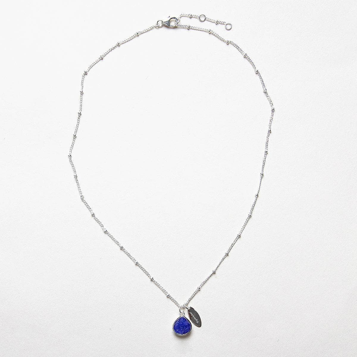 September Blue Sapphire Birthstone Necklace by Tiny Rituals