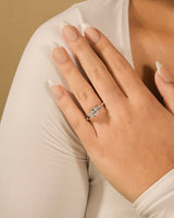 Sterling Silver Three Stone Right Hand Ring by Sterling Forever