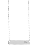 Sterling Silver Bar Initial Necklace by Sterling Forever