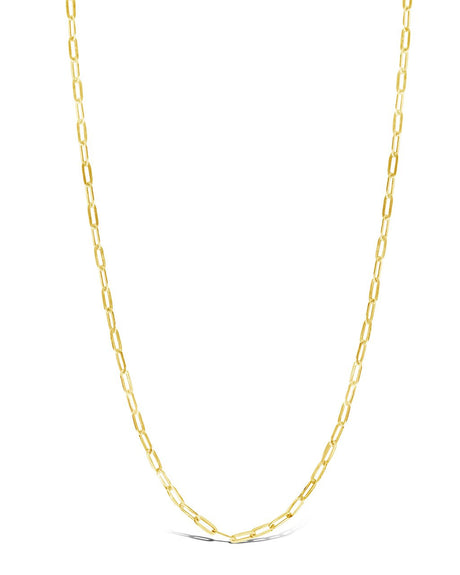 14K Italian Gold Paperclip Chain Necklace by Sterling Forever