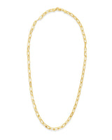 14K Italian Gold Elongated Paperclip Chain Necklace by Sterling Forever