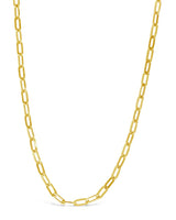 14K Italian Gold Elongated Paperclip Chain Necklace by Sterling Forever