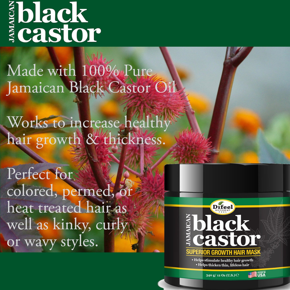 Difeel Superior Growth Jamaican Black Castor 3-PC Hair Care Set - Includes 12 oz. Shampoo, 12 oz. Hair Mask & 2.5 oz. Root Stimulator by difeel - find your natural beauty