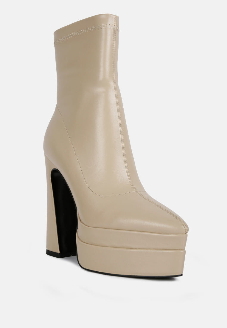 dextra high platform ankle boots by London Rag