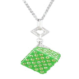 Studded Cube Pendant Necklace by BeyondEnvy