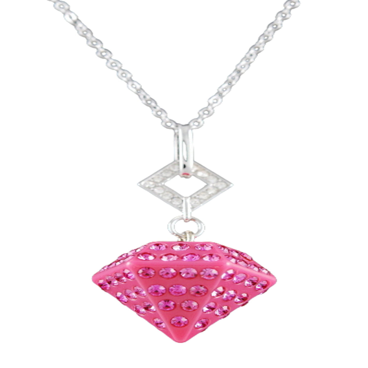 Studded Diamond Pendant Necklace by BeyondEnvy