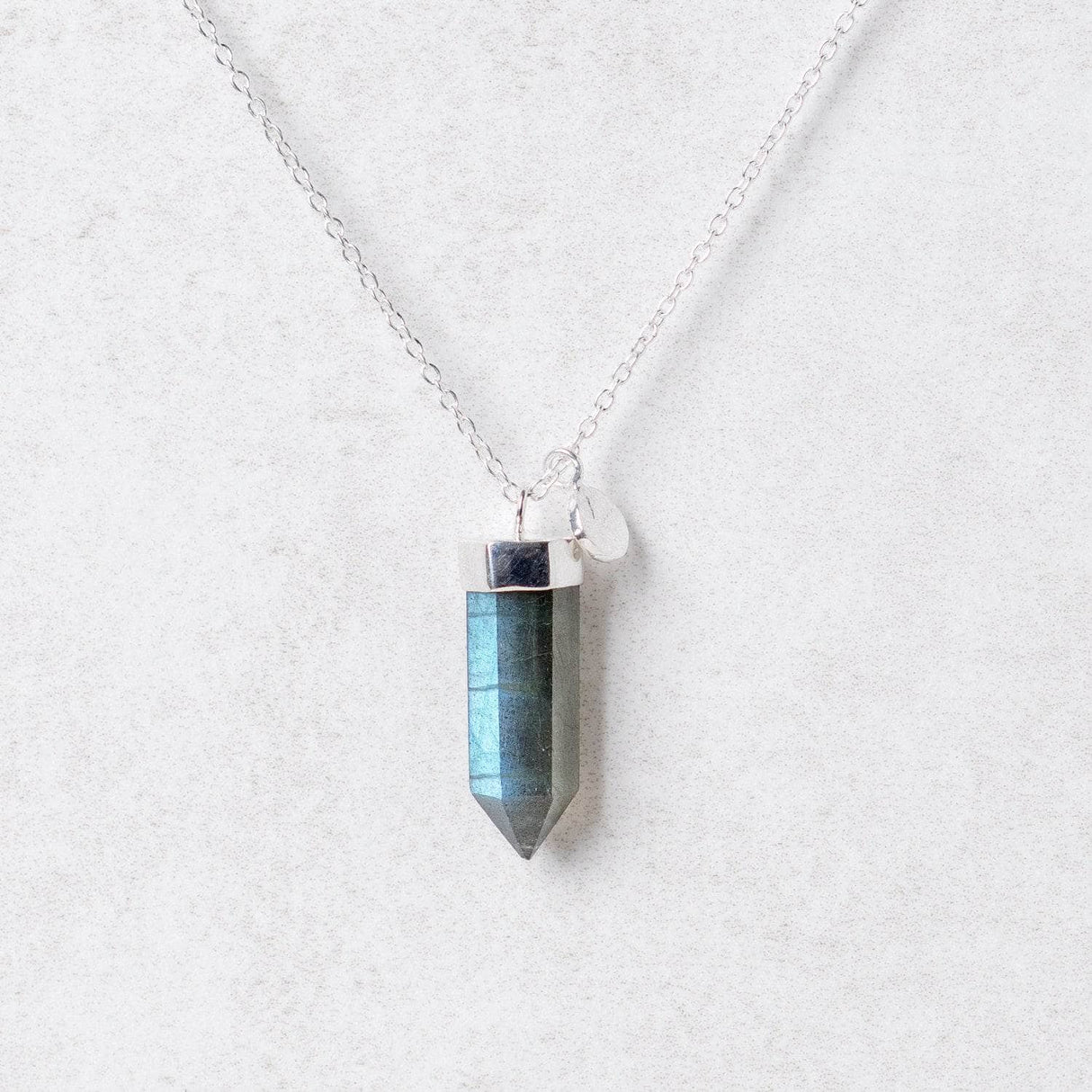 Labradorite Crystal Point Necklace by Tiny Rituals