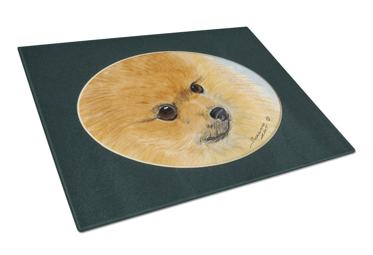 Pomeranian Glass Cutting Board Large by Caroline's Treasures