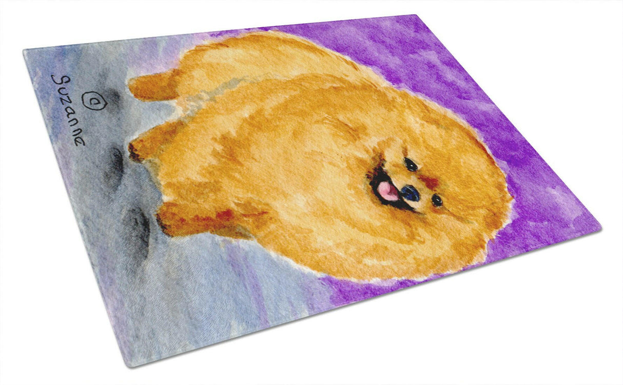 Pomeranian Glass Cutting Board Large by Caroline's Treasures