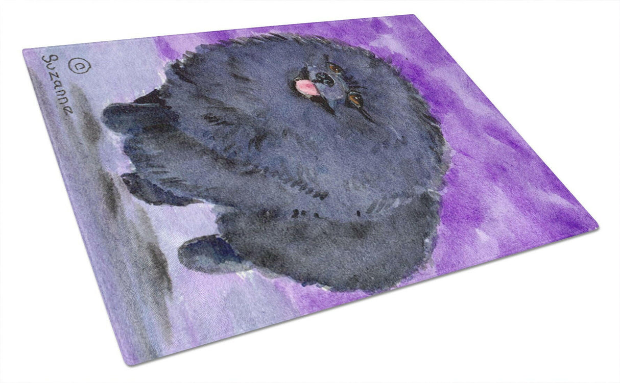 Pomeranian Glass Cutting Board Large by Caroline's Treasures