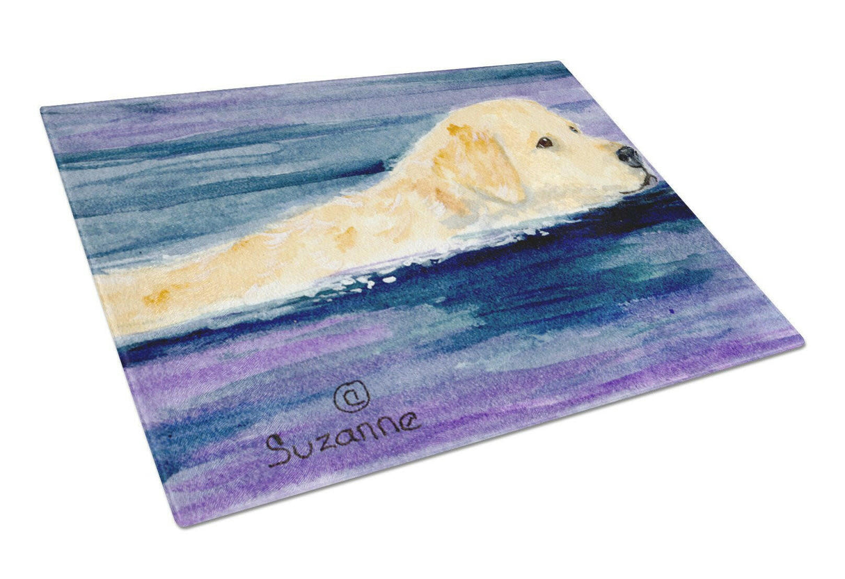 Golden Retriever Glass Cutting Board Large by Caroline's Treasures