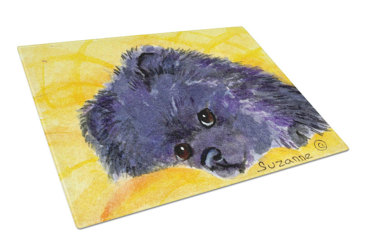 Pomeranian Glass Cutting Board Large by Caroline's Treasures