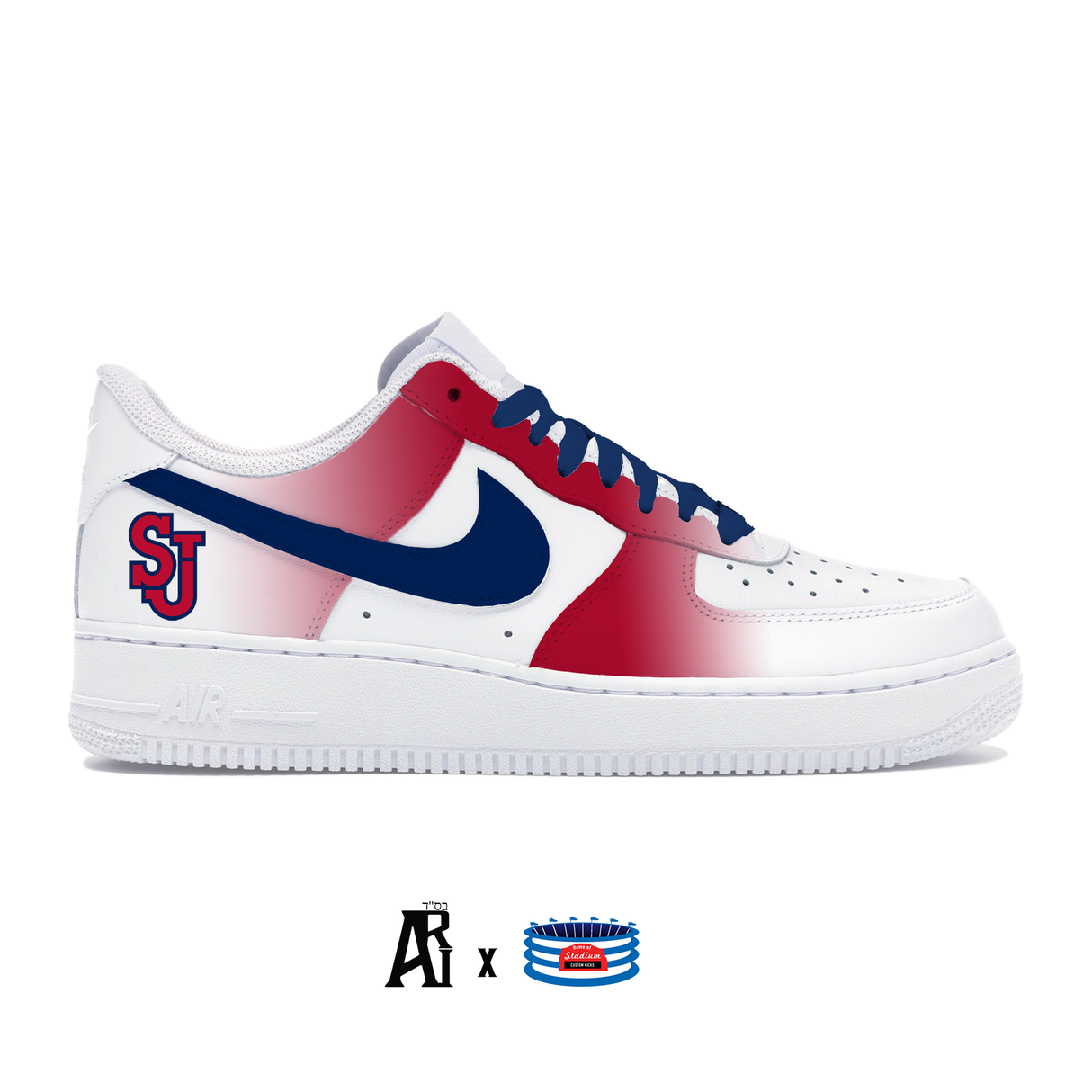 "St. John's" Nike Air Force 1 Shoes by Stadium Custom Kicks