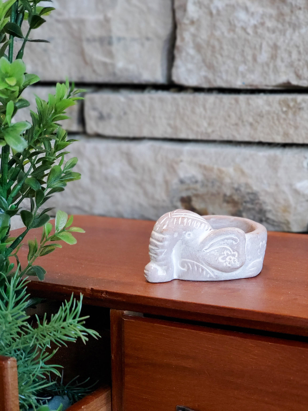 Terracotta Tea Light Candle Holder - Elephant by KORISSA