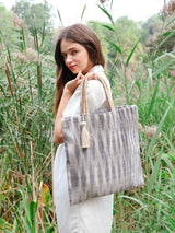 Nadi Jute Tote Bag - Blue by KORISSA