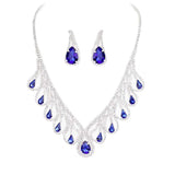 Teardrop Crystal Rhinestone Collar Necklace by Madeline Love