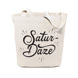 Saturdaze Weekend Cotton Canvas Tote Bag by The Cotton & Canvas Co.