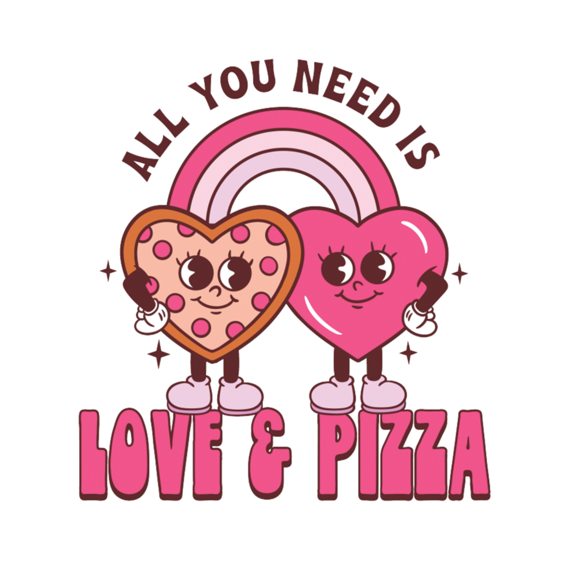 Love & Pizza Sticker by Quirky Crate