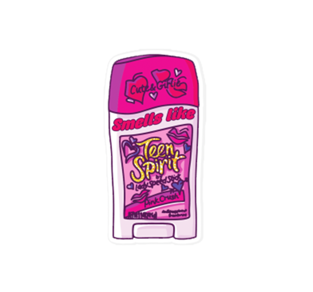 Smells Like Teen Spirit Sticker by Quirky Crate