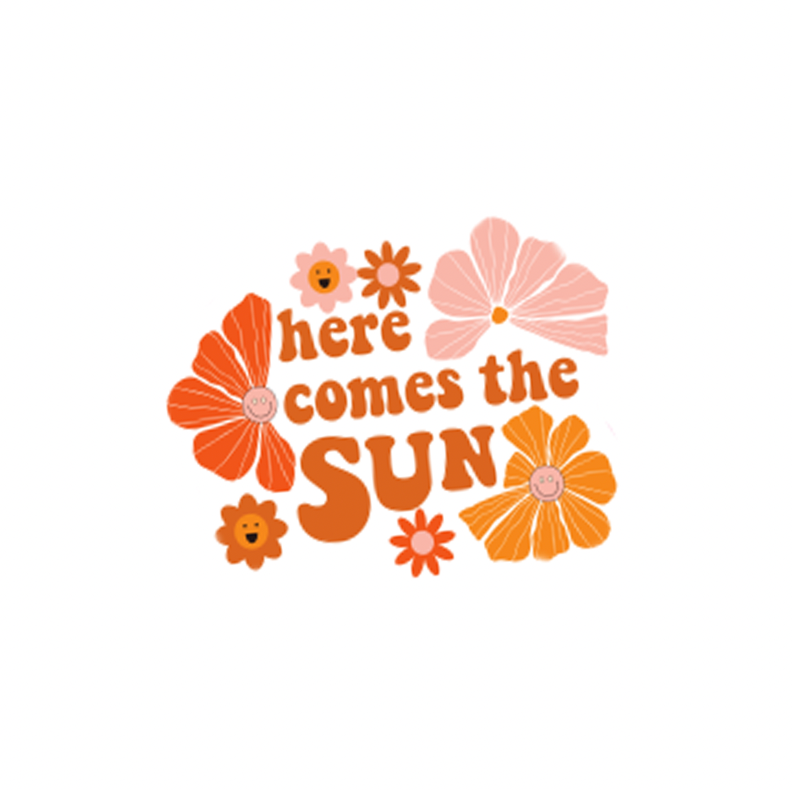 Here Comes the Sun Sticker by Quirky Crate