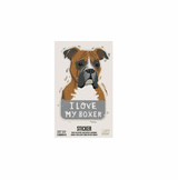 I Love My Boxer Sticker by Quirky Crate