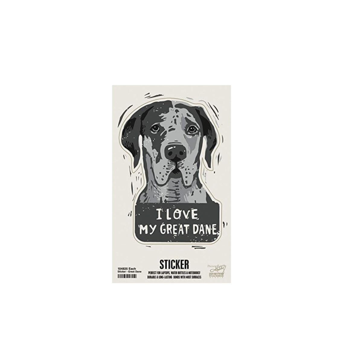 I Love My Great Dane Sticker by Quirky Crate