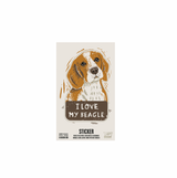 I Love My Beagle Sticker by Quirky Crate