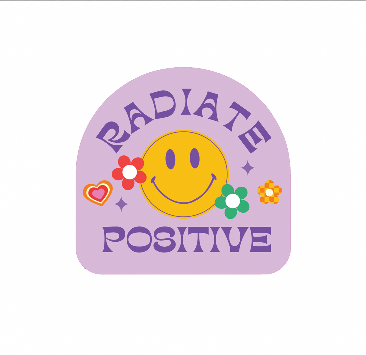 Radiate Positive Sticker by Quirky Crate