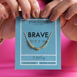 GRACE | Morse Code Classic Gold Beaded Necklace by ETHICGOODS