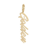 Script Pendant Golden by eklexic jewelry