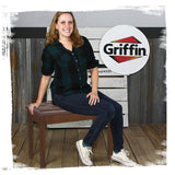 GRIFFIN Brown Wood PU Leather Piano Bench - Double Vintage Design, Ergonomic Chair Musicians Keyboard Stool - Cushion Duet Seat & Sheet Music Storage by GeekStands.com