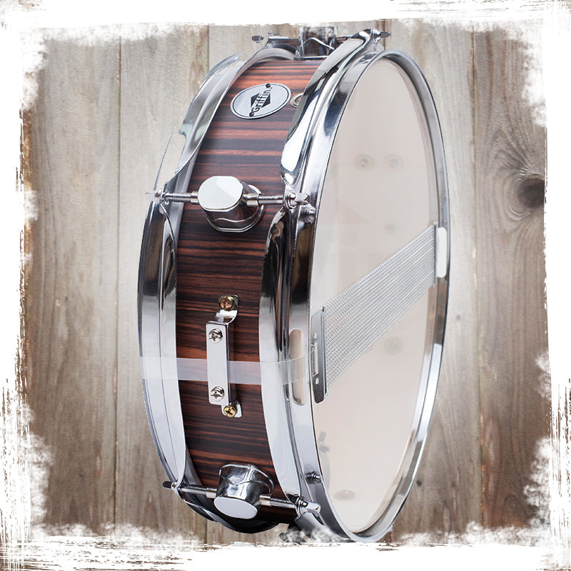 Piccolo Snare Drum 13" x 3.5" by GRIFFIN - 100% Poplar Wood Shell Black Hickory Finish & Drum Head by GeekStands.com