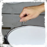 Popcorn Snare Drum by GRIFFIN - Firecracker Acoustic 10" x 6" Poplar Shell with Zebra Wood PVC by GeekStands.com