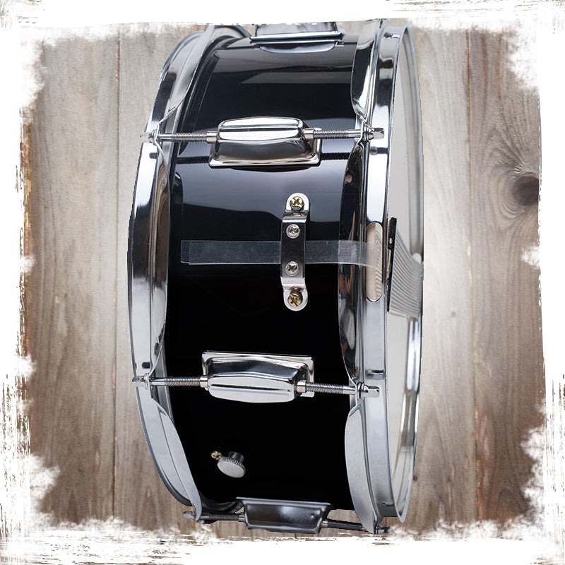 GRIFFIN Snare Drum - Poplar Wood Shell 14" x 5.5" with Black PVC & Coated Head - Acoustic Marching by GeekStands.com