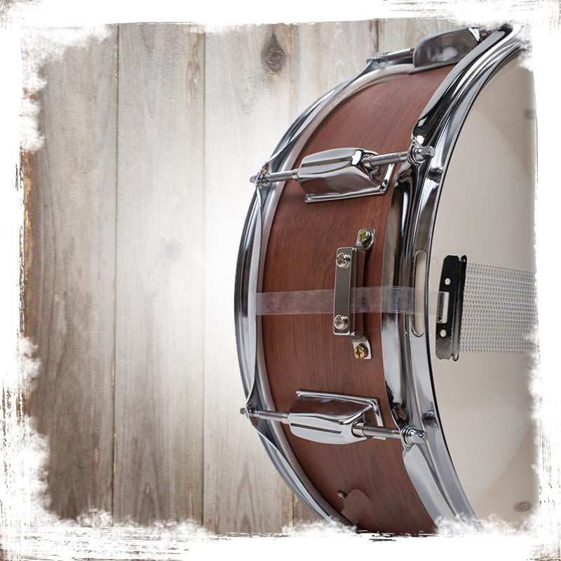 GRIFFIN Snare Drum - Poplar Wood Shell 14" x 5.5" with Flat Hickory PVC - 8 Metal Tuning Lugs & Snare Strainer Throw Off - Percussion Instrument Kit by GeekStands.com