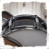 Deluxe Snare Drum by GRIFFIN - 14" x 5.5" Poplar Wood Shell with Zebra PVC Glossy Finish by GeekStands.com