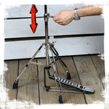 Deluxe Hi-Hat Stand by GRIFFIN - Hi Hat Cymbal Pedal With Drum Key - HiHat Mount Chrome Legs by GeekStands.com