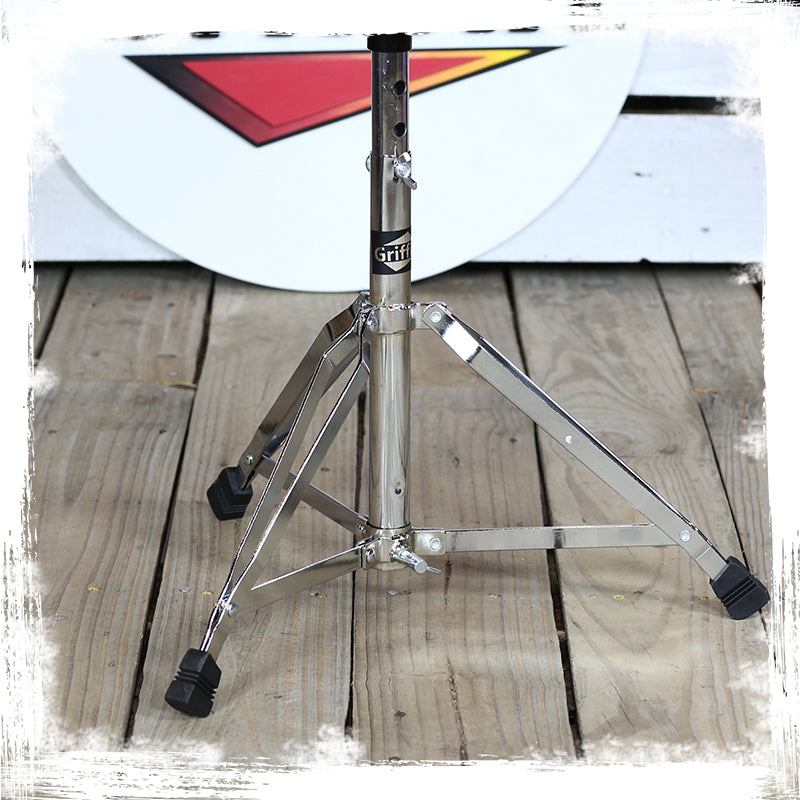 Drum Throne Stand by GRIFFIN | Padded Drummer’s Seat | Comfortable Drum Set Percussion Chair for Adults | Professional Musicians Guitar Stool Double Braced Hardware for Practice with Adjustable Height by GeekStands.com