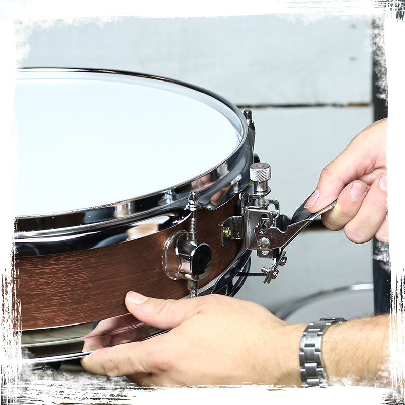 Piccolo Snare Drum 13" x 3.5" by GRIFFIN - 100% Poplar Wood Shell Hickory Finish & Coated Drum Head by GeekStands.com