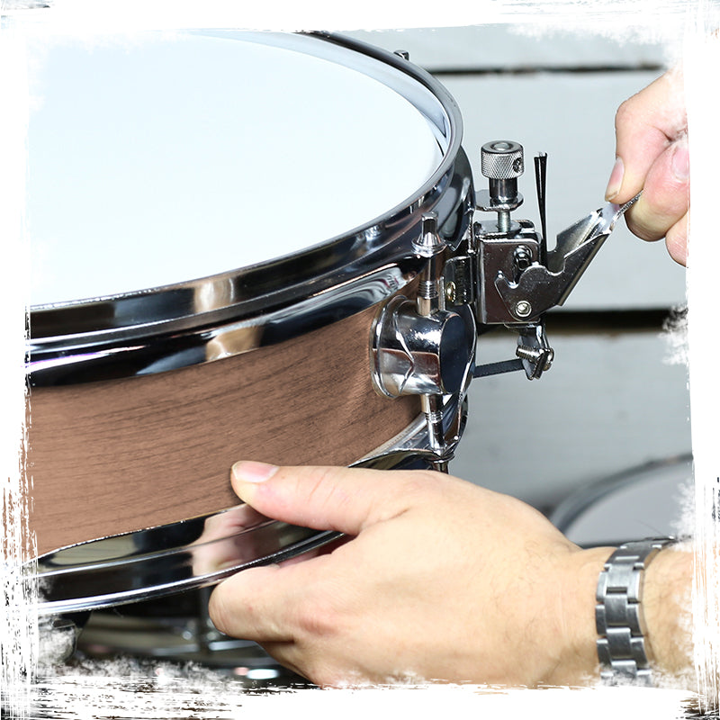 Piccolo Snare Drum 13" x 3.5" by GRIFFIN - 100% Poplar Shell with Oak Wood Finish & Coated Drum Head by GeekStands.com