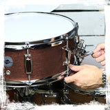 GRIFFIN Snare Drum - Poplar Wood Shell 14" x 5.5" with Flat Hickory PVC - 8 Metal Tuning Lugs & Snare Strainer Throw Off - Percussion Instrument Kit by GeekStands.com