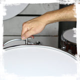 Deluxe Snare Drum by GRIFFIN - 14" x 5.5" Poplar Wood Shell with Zebra PVC Glossy Finish by GeekStands.com